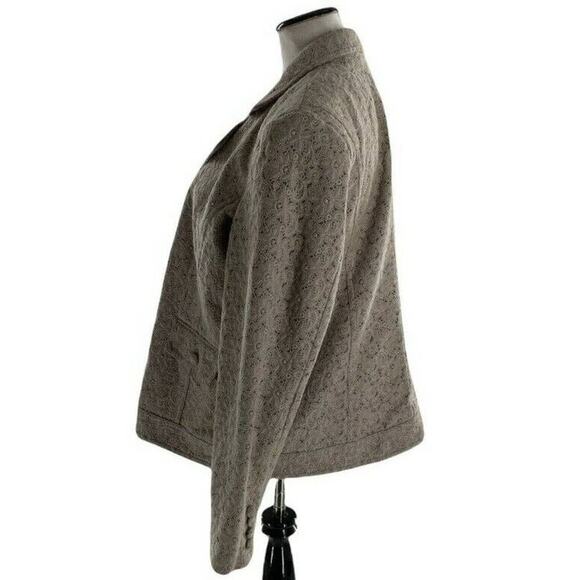 Dialogue Womens QVC Style Eyelet Embroidered Suit Jacket Blazer Size XL - Picture 2 of 10